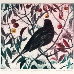Blackbird in the Crabapple Tree
